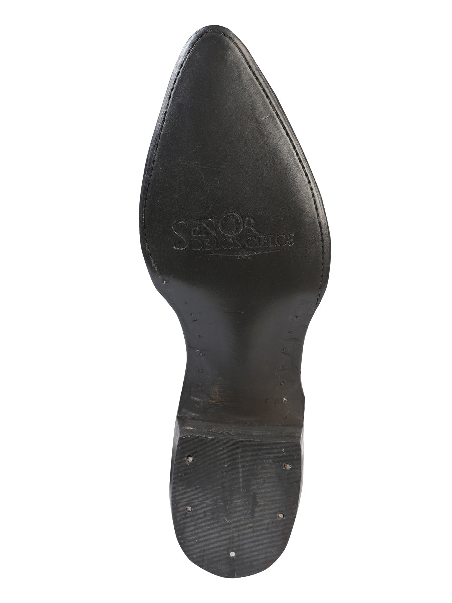 El Señor de los Cielos Men’s Western Boot - Ostrich Print Leather - Butter 40837