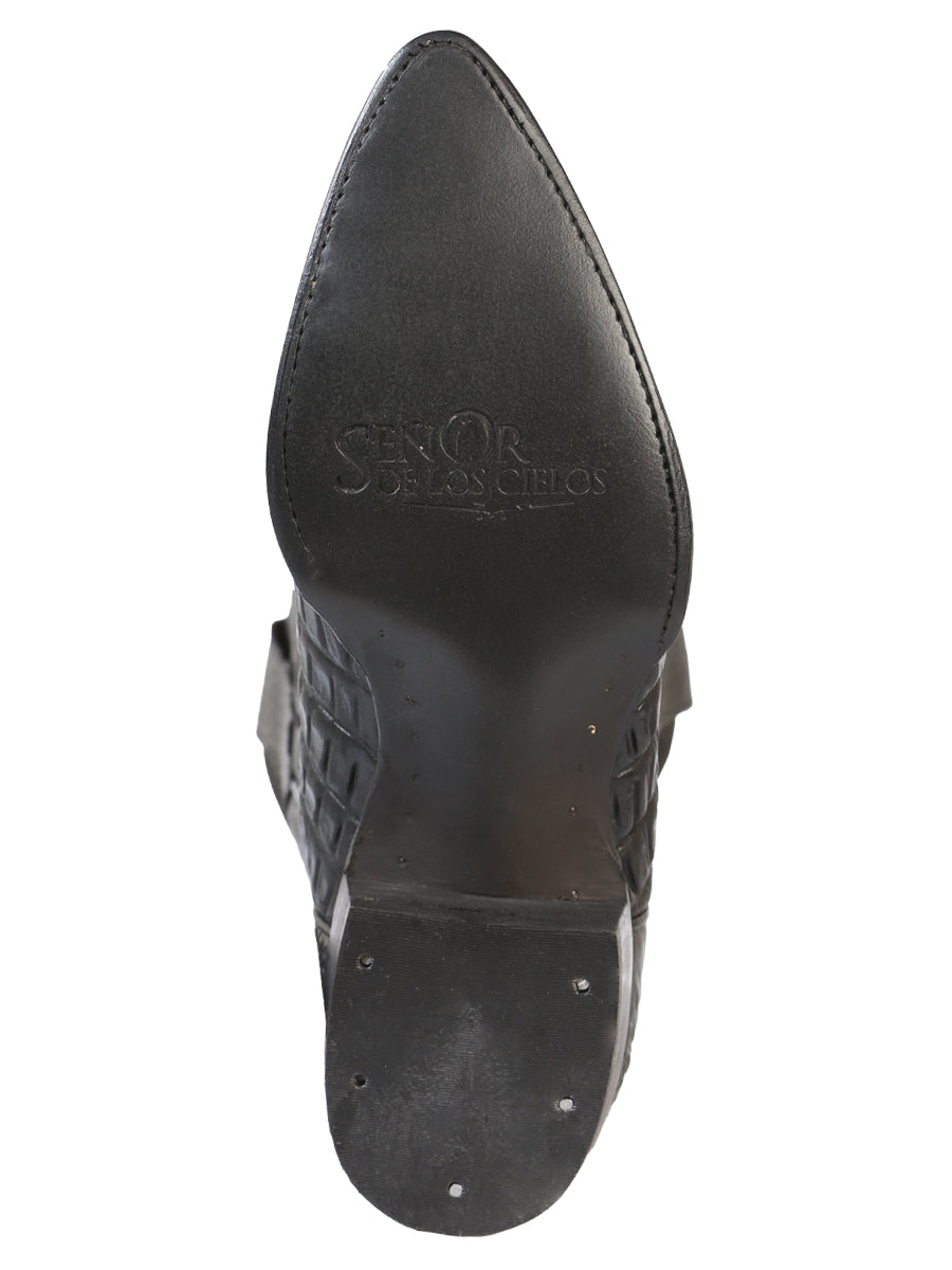 Cowboy boot El Senor de los Cielos - Caiman - Black 40842