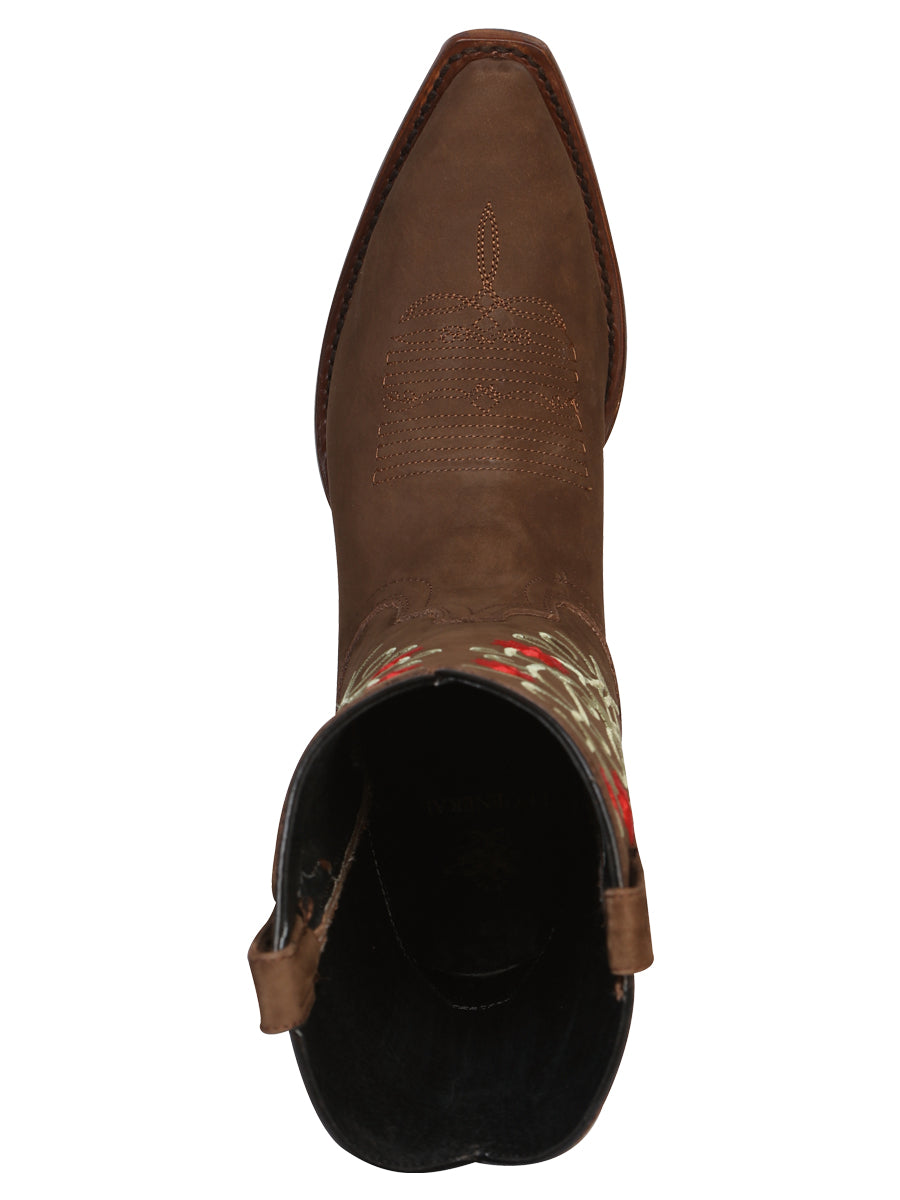 Bota vaquera El General Rodeo - Gamuza marrón 41789