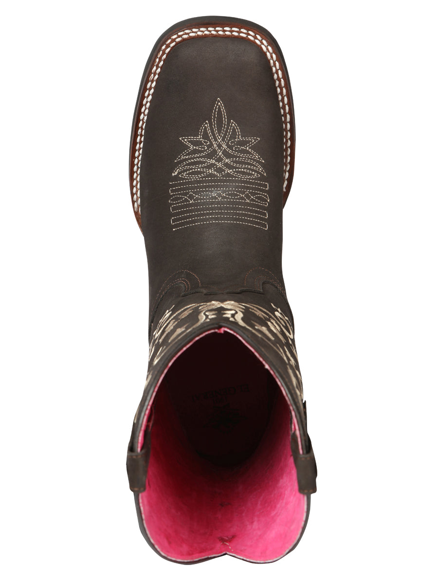 Cowboy Boot - El Geneal Rodeo - Woman - Nobuck Brown 44642