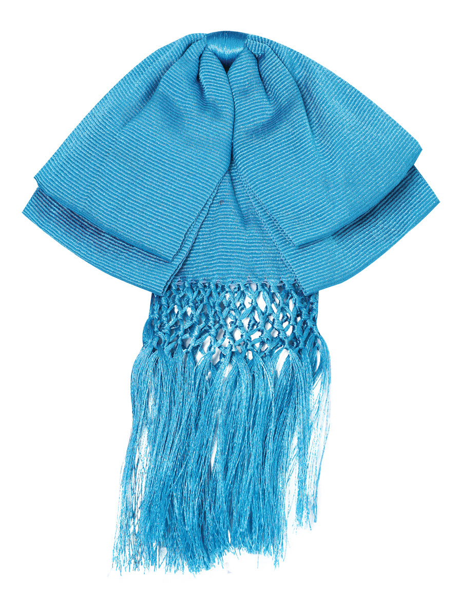 Corbata de Charro Mexicana 85% Articela, 15% Poliéster Azul 601319