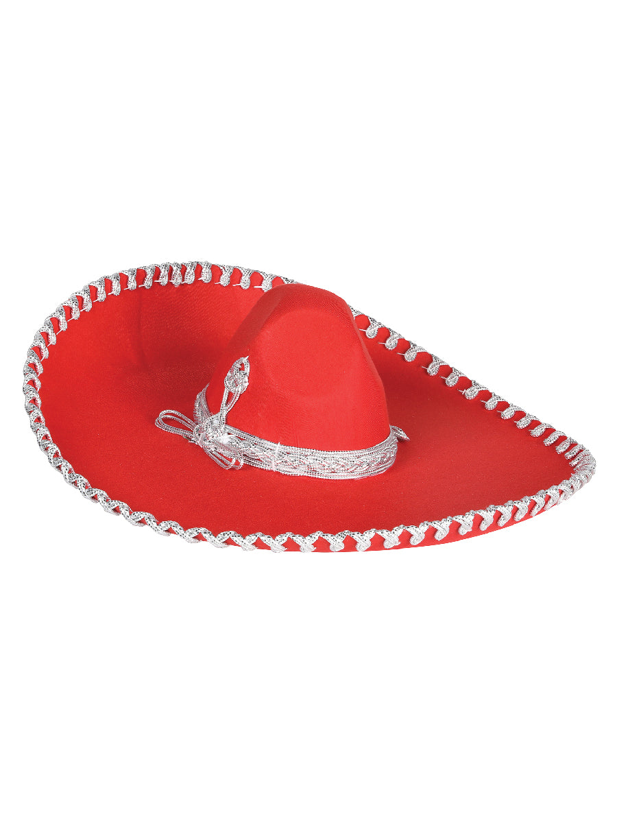 Adult
Mexican Charro Hat Velvet Red/Silver 602319