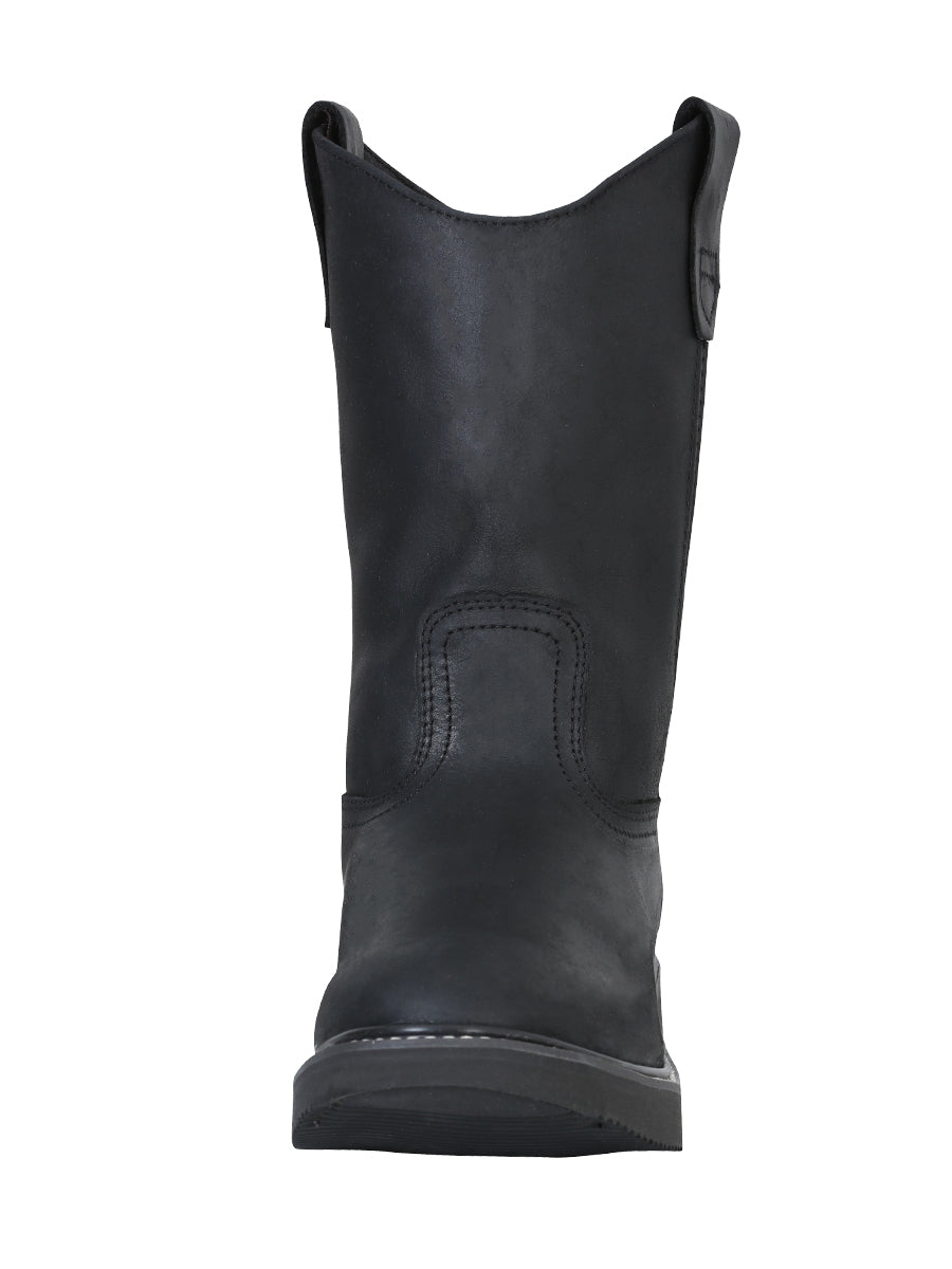 Establo Men’s Work Boot Grasso Leather

 - Black 312