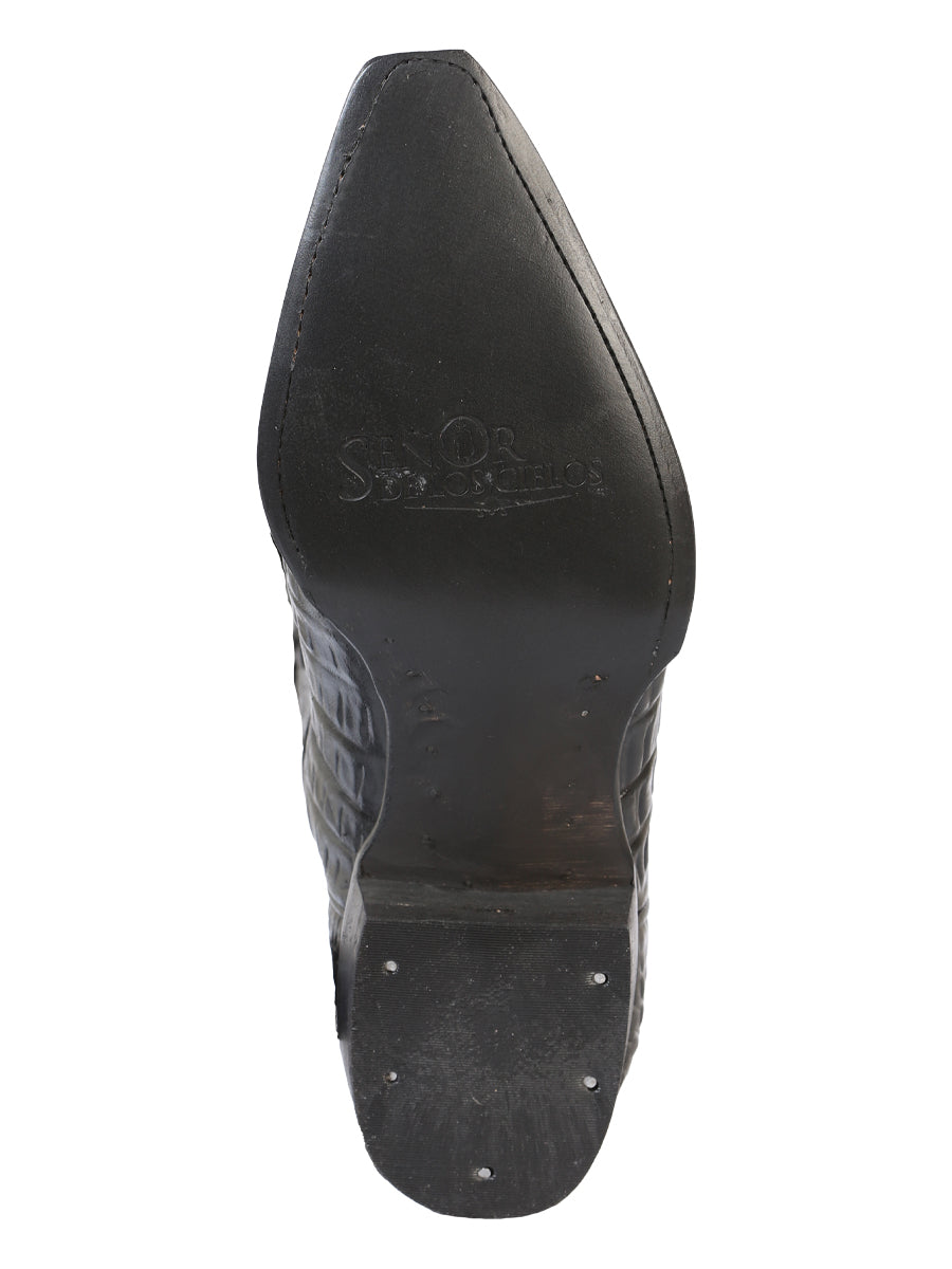 Cowboy boot  El Senor de los Cielos - Caiman  - Black 40854