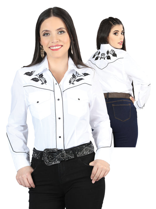 Womens White Embroidered Shirt 42970