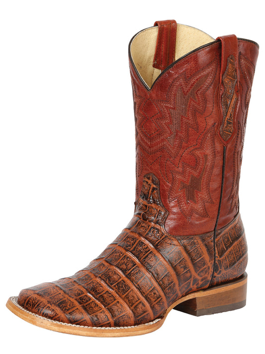 Men’s Western Boot Print Caiman Belly 100 Años - Brandy

 43630
