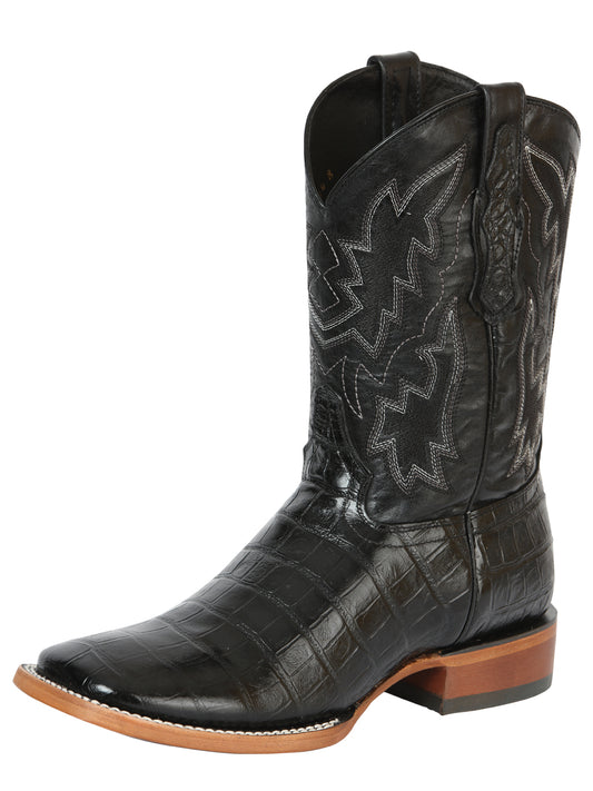 Men’s Western Boot Print Caiman Belly 100 Años - Black

 43633