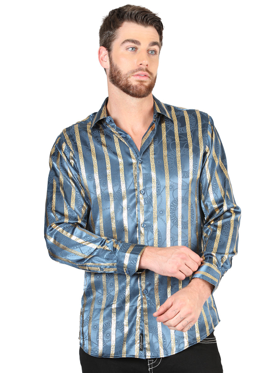 El General Teal Casual Long-Sleeve Shirt 44580