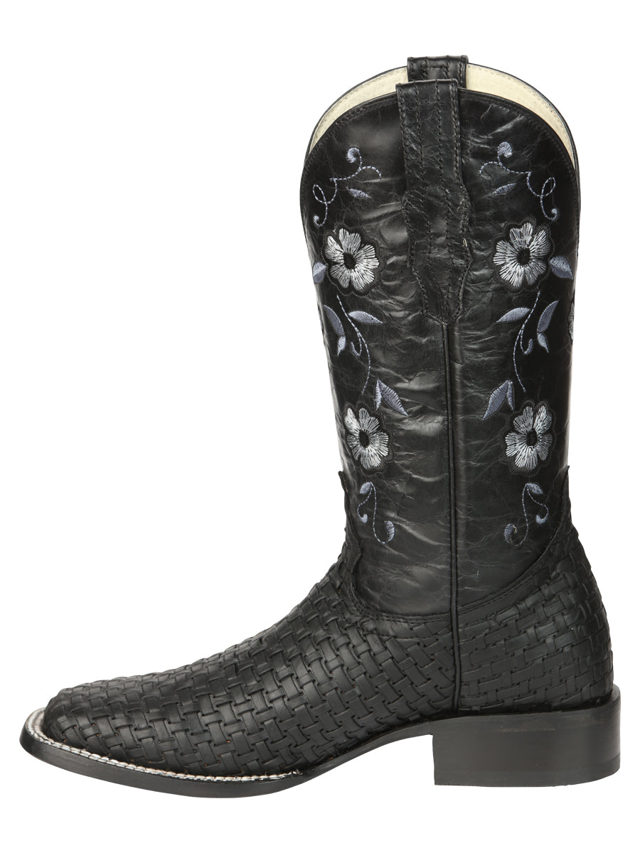 El General Women’s Rodeo Boots Petatillo - Black 44856