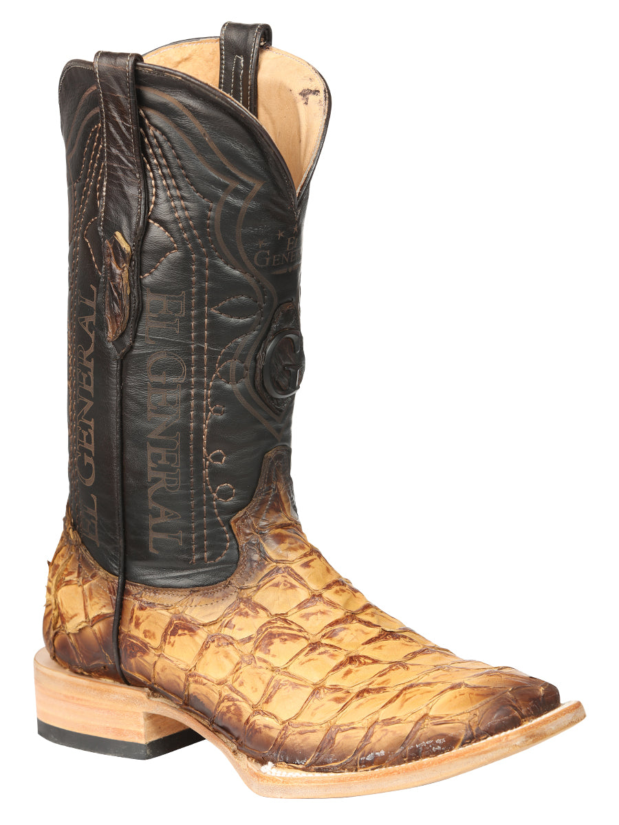 El General Men's Exotic Monster Fish Rodeo Cowboy Boots - Orix 45086