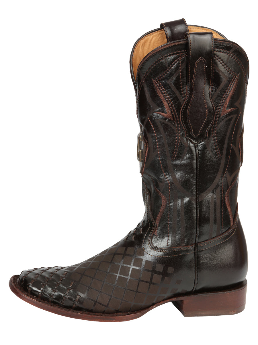 Men's Rodeo Boots - El General Pull-Up Leather - Brown 45173