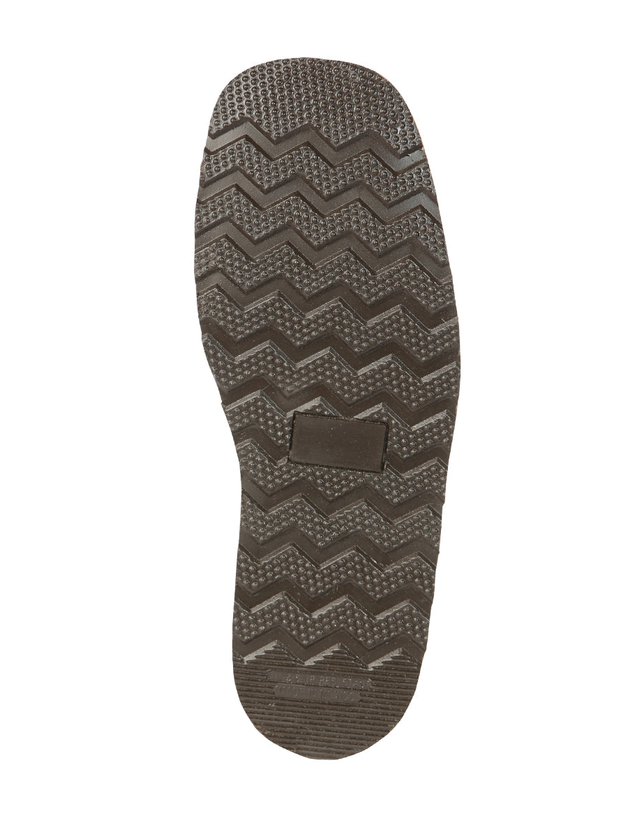 Botines tejidos marrones con cremallera para hombre El General 45184