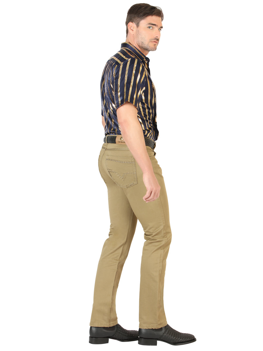 Centenario Slim Fit Denim Pants - Khaki 45542