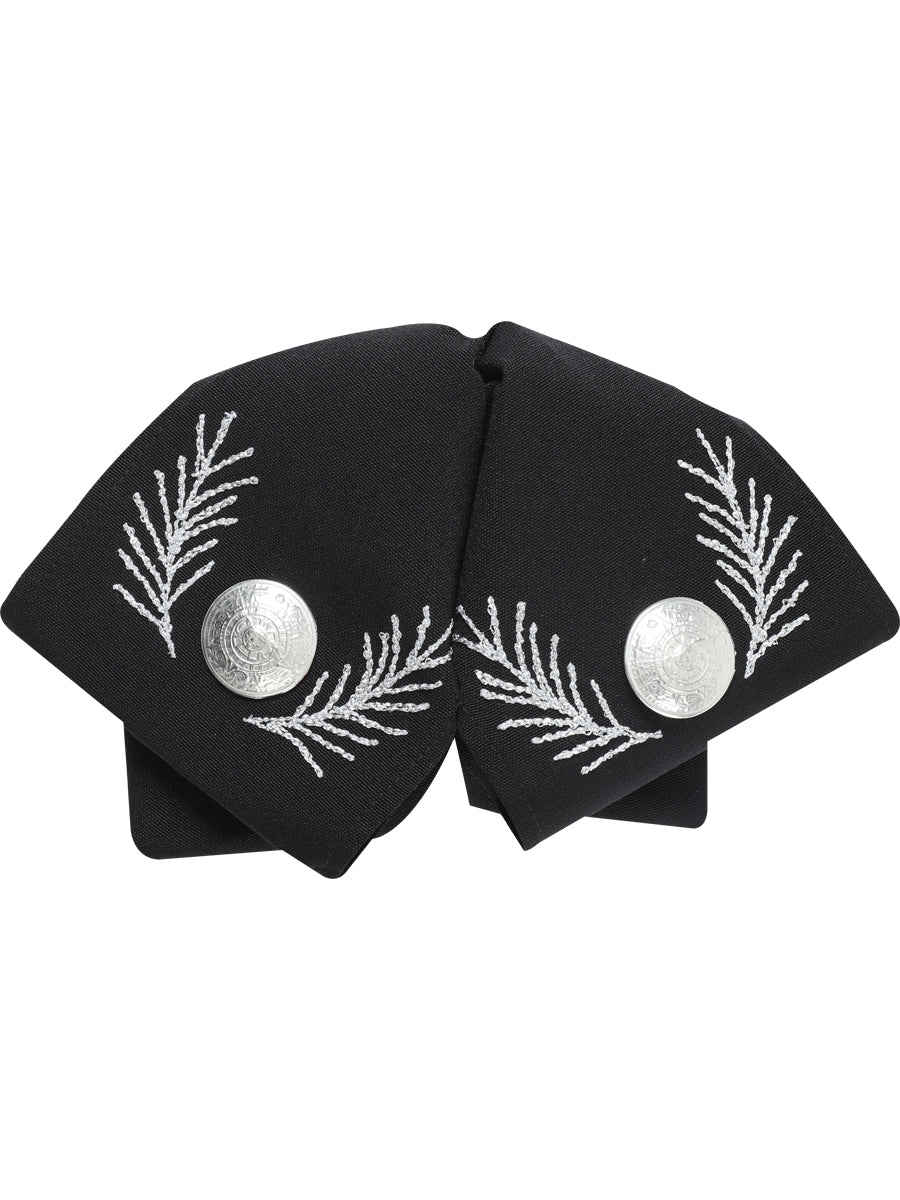 Adult 
Mexican Charro Bow Tie 100% Polyester Black/Silver 601110