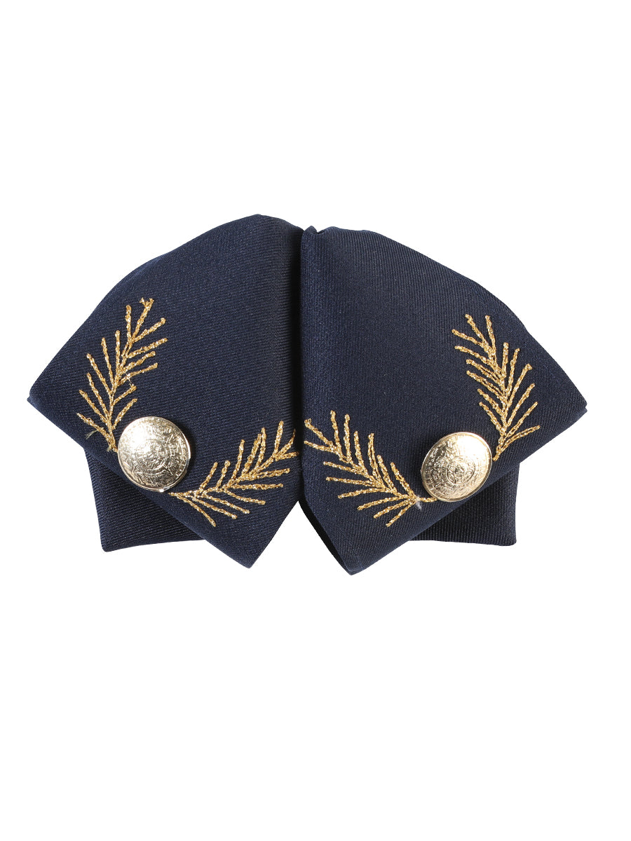 Adult 
Mexican Charro Bow Tie 100% Polyester Navy Blue/Gold 601782