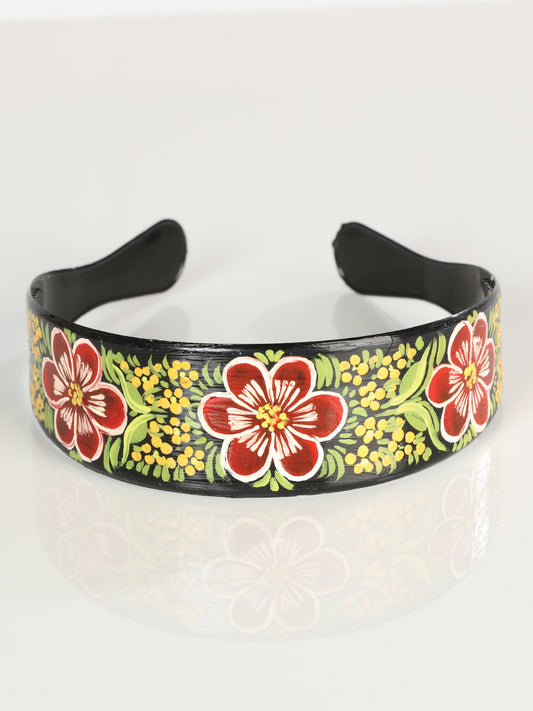 Artisanal Hand-Painted Headband Plastic Multicolor 602937