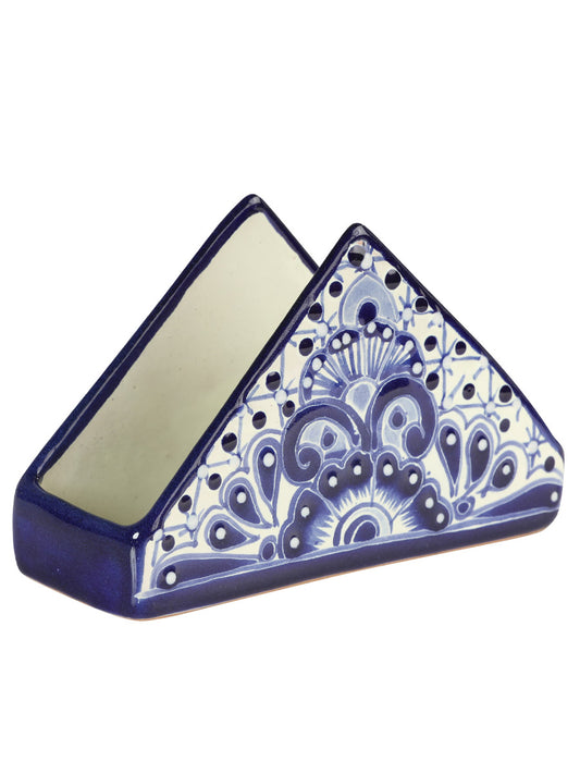 Artisanal Decorative Napkin Holder Talavera Blue 603303