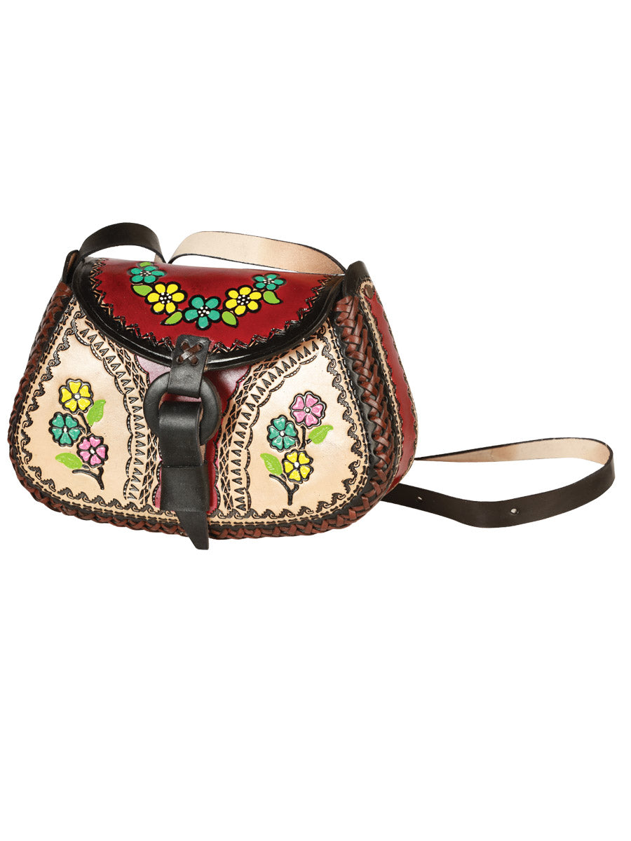Artisanal Handbag Leather Wine/Multicolor 603680