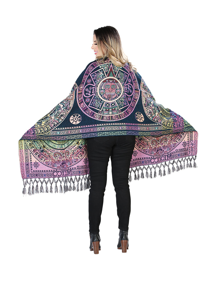 Mexican Artisanal Shawl 100% Acrylic Yellow 603890