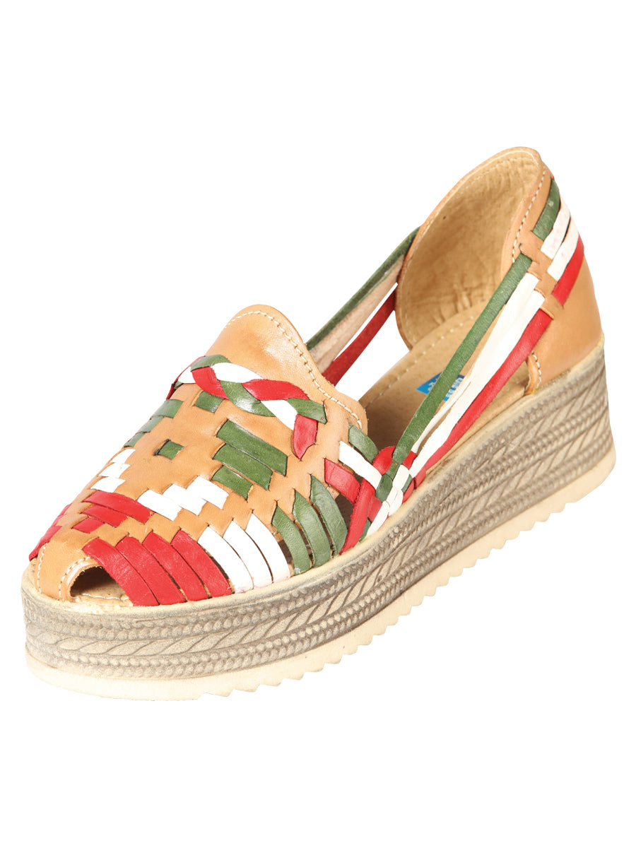 Mexican Artisanal Sandals Leather Tricolor 603942